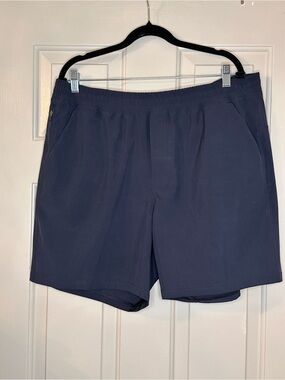 VRST Men's Navy Blue Athletic Performance Shorts